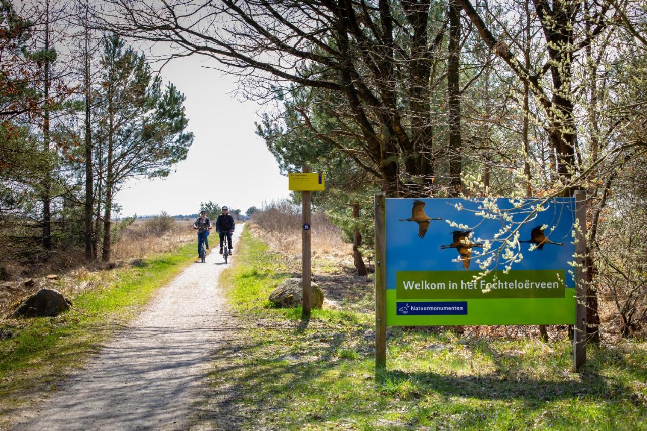 4P Chalet Tolve Met 4 Fietsen Vlakbij Natuurgebieden Drents Friese Wold, Fochteloerveen En Gevangenisdorp Veenhuizen Oosterwolde  المظهر الخارجي الصورة